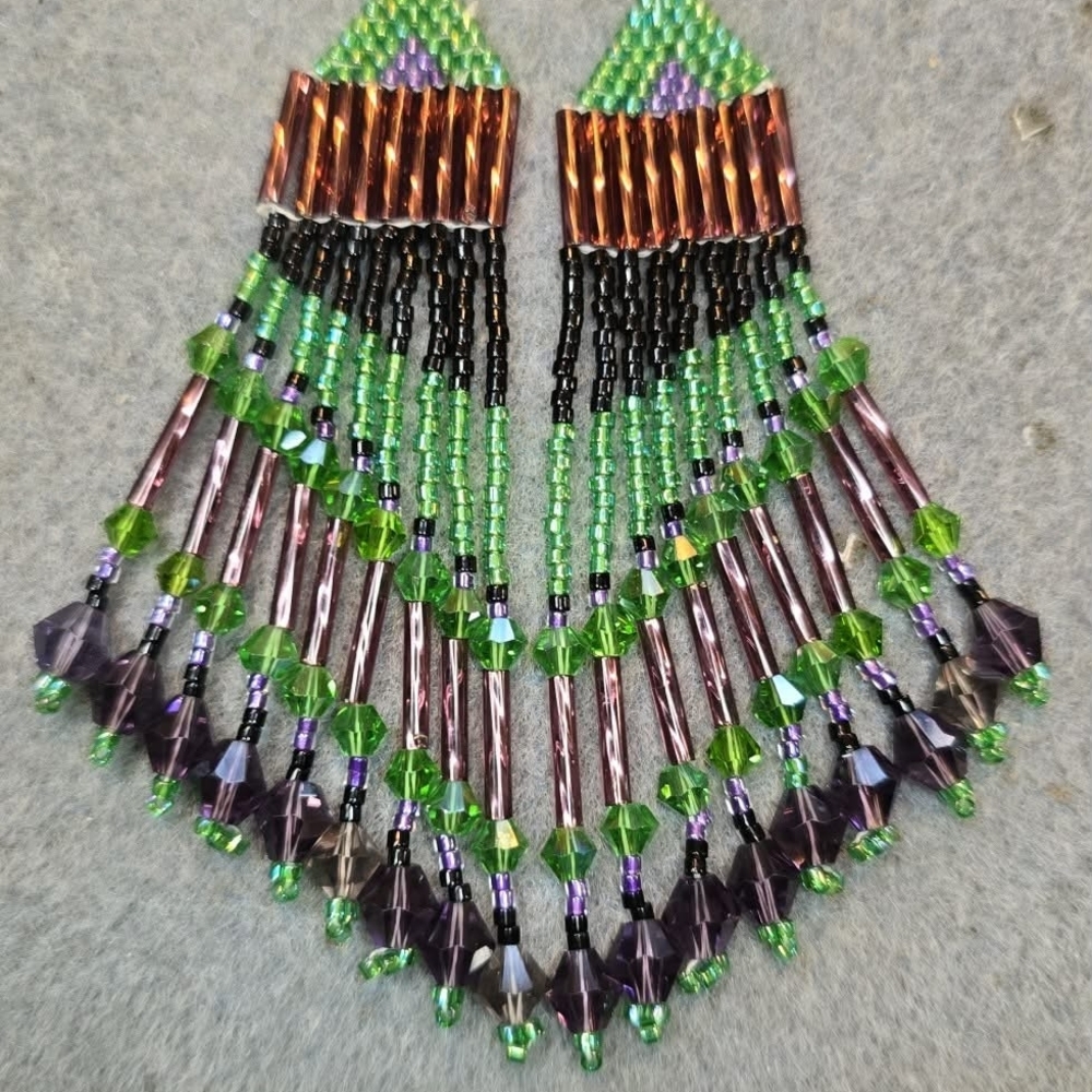 Elegant Beaded Fringe Earrings